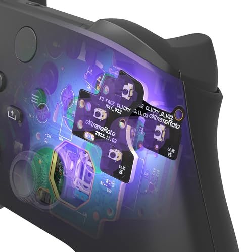 eXtremeRate ABXY Taktile Clicky V2 Kit für Xbox Series X/S & für Xbox One S/X Controller, DIY-Upgrade A B X Y Buttons Mausklick Aktiontasten Clicky Flexkabel Set für Xbox Core Controller Modell 1914