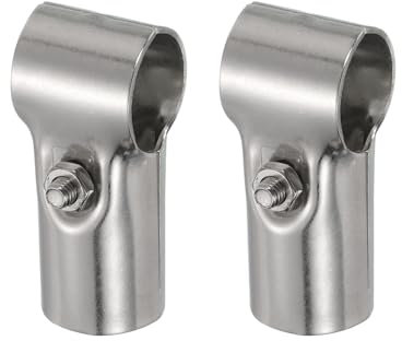 QUARKZMAN Tubatura Morsetto Connettore 2pz Strutturale Tubatura Connettore Catena Collegamento Recinzione Acciaio Inox Angolo Montaggio Bordi Adatta OD 1(25mm)