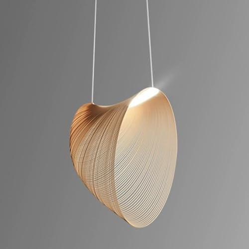 YFMYY Moderne Pendelleuchten aus Holz, Deckenbeleuchtung aus Holz im Wabi-Sabi-Stil, dimmbare LED-Hängelampe mit Fernbedienung, für Restaurant, Wohnzimmer, Schlafzimmer, Kücheninsel