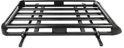 Aluminium Dachkorb Dachgepäckträger Reisegepäck Dachträger Trägerträger Rechteckig Frachtkorb Universal Auto Dachständer Korbwanne Gepäck Laderträger Gepäckträger Dach Gepäckkorb 160cm