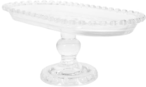 MOLUCKFU Glas Servierteller Mit Fuß Für Desserts Obst Snacks Küche Party Tortenständer Aus Glas Für Vorspeisen Und Trockenfrüchte
