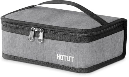HOTUT Mini-Kühltasche 3L,Kleine Kühltasche,Lunchtasche Isoliert | Lunchbox Tasche,Faltbar Lunchbox,Leichte Picknicktasche Damen und Herren für Unterwegs,Arbeit,Reisen,Büro,Picknick,Schwarz