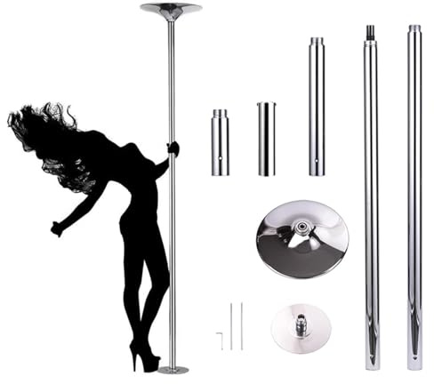 MMDXDLX Pole Dance Stange Rotierende statische Tanzstange mit Verlängerungszubehör, höhenverstellbar for Zuhause/Club(3.2M-3.6M(10.5ft-11.8ft))