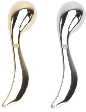 FRCOLOR 2pezzi Cucchiai Per Crema Contorno Occhi in Lega Massaggiatore Per Viso Mini Cucchiai Per Trucco Facile Da Trasportare Bastoncini Per Trucco Per Controllare Dosaggio