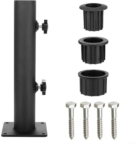 Ensemble de supports de parasol en acier inoxydable pour extérieur, support de base de parasol, manchon de tube réglable, pièces de rechange pour table de patio