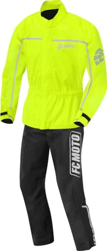 FC-Moto Urban Rain Kit 2-Teiler Motorrad Regenkombi, schwarz/gelb, S