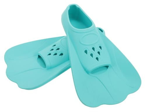 ifundom Silicone Short Snorkeling Fins for Boys and Girls and Adults Professional Mermaid Training Flippers Lightweight and Flexible Gear for Swimming One Pair