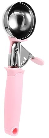 OFFSCH Cuchara para Helado Inoxidable Rosa Diseño de Fruta Práctica y Ligera para Porcionar Postres Melón y Yogur para Uso Hogar y Negocios