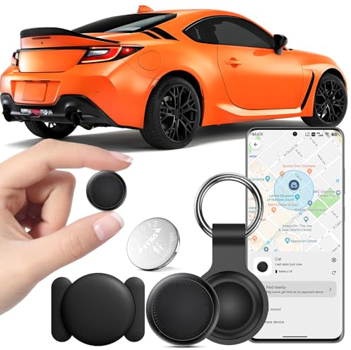 GPS Tracker für Auto, GPS-Tracker für Fahrzeuge Echtzeit Air Tracker Android, Globale Abdeckung Magnetischer Auto Tracker Verstecktes Ortungsgerät Keine monatliche Gebühr oder Abonnement