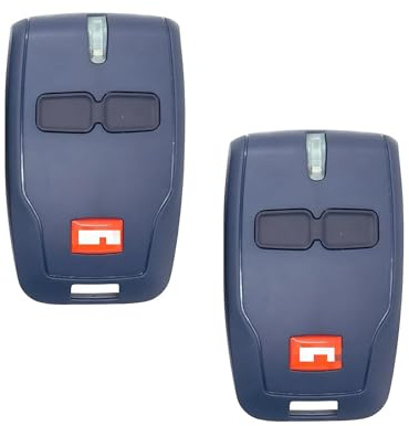 2 x 433 MHz Télécommande pour ouverture de portail BFT, Remplacement de la télécommande BFT Mitto 2, Clé à attache pour portail garage 2 voies avec attache clé, compatible avec MITTO B RCB02 12 V élec