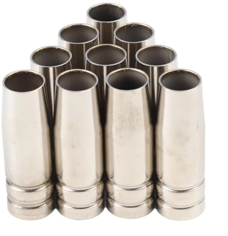 MIG MB15 - Raccordi a spinta a gas conici per torcia di saldatura, in ottone, 18 x 12 x 54 mm, design a pressione, compatibile con saldatori serie MB15, uso industriale (10 pezzi)