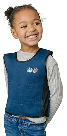 Fun and Function - Blue Weighted Compression Vest for Kids & Adults - Calming Sensory Compression Vest - Weighted Vest for Sensory Needs - Toddlers, Teens & Adults Sizing