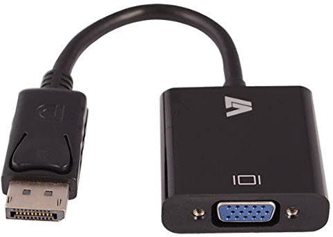 V7 CBLDPVGA-1E 10 cm DisplayPort VGA Adapter - Black