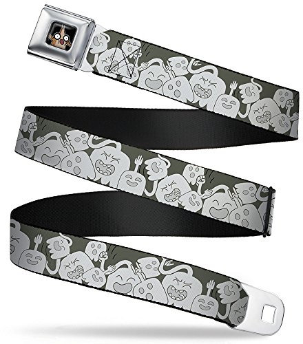 Buckle-Down Herren Sicherheitsgurt, Regular Show Kids, High Five Ghost Stacked, 2,5 cm breit, 50,8-91,4 cm - mehrfarbig - 4 cm Breit, 81 cm/132 cm Lange