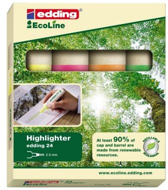 edding Textmarker Highlighter 24, nachfüllbar sortiert EcoLine