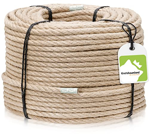 Kratzbaumland Polyhanfseil Premium-Kunst-Sisalseil 6 mm für den Außenbereich (versch. Längen) (10 Meter)
