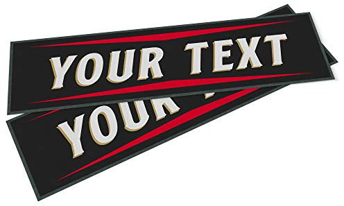 Purple Print House Personalised Bar Runner - Custom Text Rubber Bar Mat - Home Pub Accessories (Small 440 x 250)