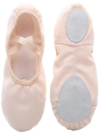 Healifty 1 par de Zapatos de Ballet de Lona Zapatillas de Ballet de Suela Completa Zapatos de Yoga para Bailar para Niños Pequeños Niñas Niñas Talla 33