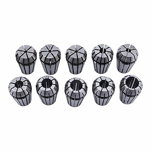 Greensen Juego de 10 Pinzas Portabrocas ER16, 1-10 mm, para Máquina de Grabado CNC y Fresa