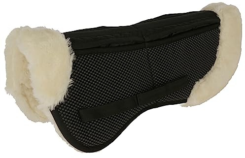 Covalliero Cojín corrector antideslizante para sillín, piel sintética, color negro