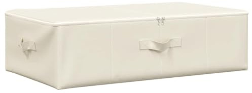 vidaXL Aufbewahrungsbox Spielzeugkiste Spielzeugbox Stoffbox Faltkiste Faltbox Regalkorb Kiste Korb Box Organizer Stoff 70x40x18cm Creme