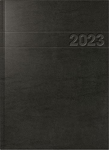 Brunnen Tageskalender Modell 787 2023 A4 schwarz, 1078711903