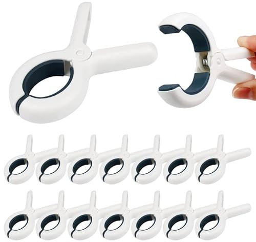 Vegena 15 Stück Große Wäscheklammern, Handtuchklammern für Strandliegen, Strandtuch Klammern, Windfeste Clips für Tägliche Wäsche, Badetuch, Bettwäsche, Dicke Kleidung