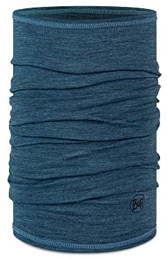 Buff Lightweight Merino Wool Neck Gaiter, 100% Ethically Sourced Wool, Versatile, Temperature Regulating Face Mask, Tempest, Adult Size