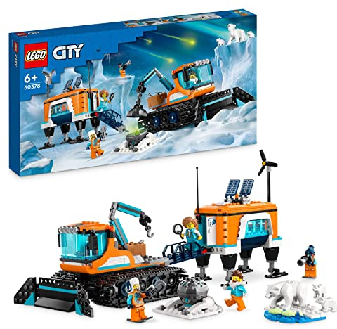 LEGO 60378 City Exploradores del Ártico: Camión y Laboratorio Móvil, Juguete de Construcción de Aventuras para Niños y Niñas