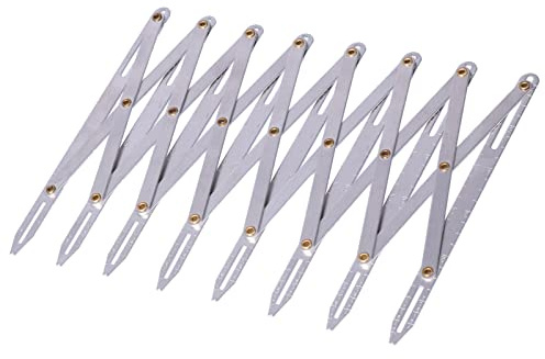 Sewing Gauge, Expanding Aluminum Equal Space Divider Sewing Gauge Measuring Tool Seam Gauge Sewing Button Guide Measure Equal Distances for Crafting Pleating Button Space