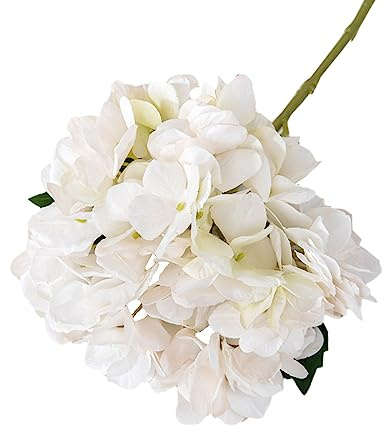 Wambere 3 piezas de hortensia artificial, ramo de flores de hortensia de tallo largo de seda realista para arreglos florales DIY, decoraciones de celebración de bodas, decoración del hogar, centros de