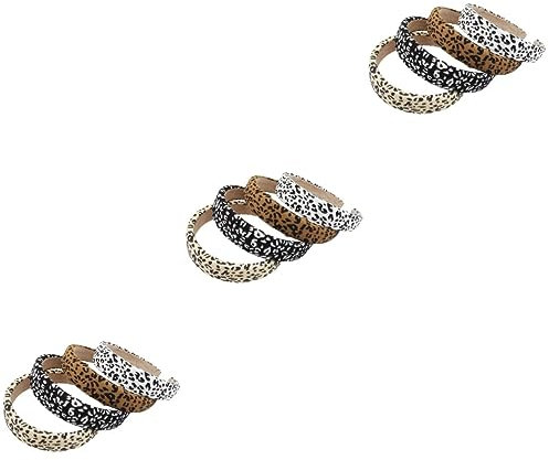 FRCOLOR 12 Stk Leoparden-Stirnband Stirnbänder für Damen Stirnbänder für Erwachsene Haargummi Haarband damen stirnbänder Kopfschmuck für Damen Herbst und Winter Kopfbedeckung Tier Schal