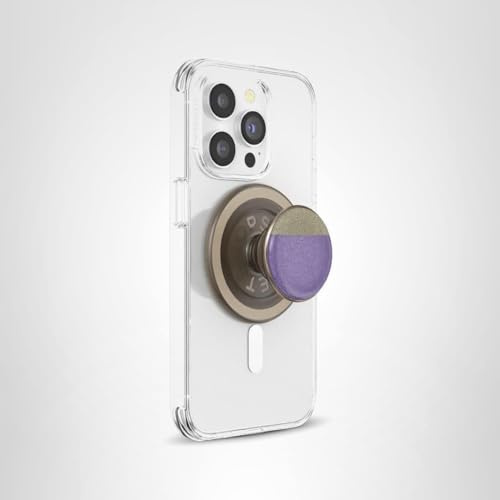 PopSockets Phone Grip for MagSafe with Kickstand, Magnetic Stand, Swappable Top, Secure Hold for iPhone MagSafe Cases, Phone & Tablet Grip - Lavender