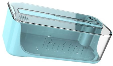 NIHUIFA Beurrier hermétique - Boîte de rangement avec couvercle et bac à beurre - Récipient à fromage facile à nettoyer - Beurrier avec couvercle - Bleu