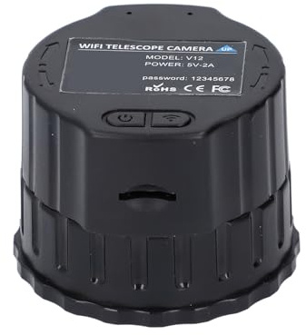 Caméra Oculaire de Télescope WiFi, Caméra Oculaire électronique 4MP, Enregistrement Vidéo 2K, pour Télescopes Optiques et Microscope de 25 Mm à 50 Mm