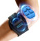 AGPTEK 1 x Coudières Épicondylite Ruban de Coude de Tennis pour Tendinite Soulagement de la Douleur, Coudières Réglables et Antidérapantes, Coudières pour Femme Homme pour Tennis Golf Padel Gym-Bleu