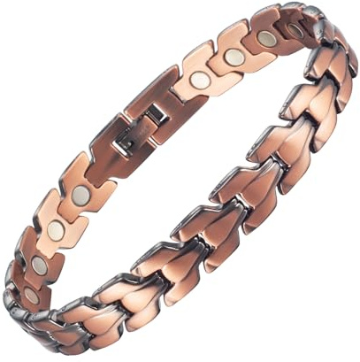 EnerCoppeX Kupfer-Magnetarmbänder für Damen und Herren mit starken Magneten, Armreif aus reinem massivem Kupfer, Schmuckgeschenk