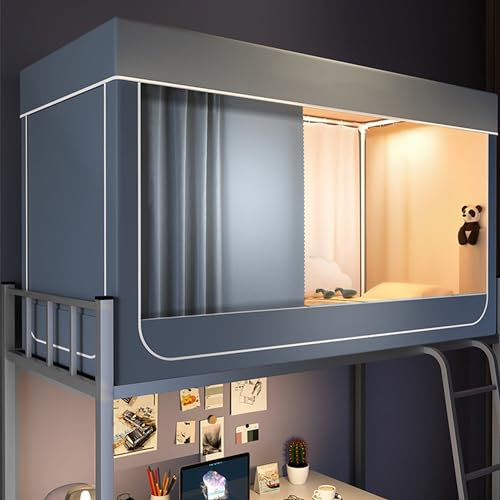 Sichtschutz Bettzelt für Etagenbett, tragbares Traumzelt für sensorische Erfahrung, lichtreduzierendes Baldachin für Kinder und Erwachsene, Innenzelt (Hellblau, 190,5 cm L x 31 B x 35 H)