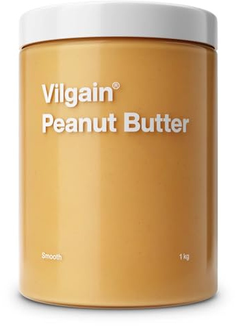 Vilgain 100% Peanut Butter (1000g) Smooth – Creamy Peanut Butter No Added Sugar, Palm Oil & Salt – Vegan, Protein-Rich & Gluten-Free – Natural Peanut Cream From Dry Roasted Peanuts