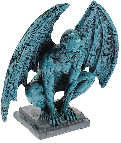 TOPBATHY Outdoor Decorative Statue Gothic Ornament Resin Garden Figurine Garden Animal Decor