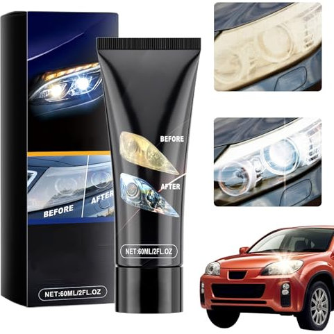 Professionelles Scheinwerfer-Reparaturset – Kratzerreparaturcreme und Polierpaste mit milder Formel, UV-Schutz for klare Autolinsen(A-1PCS)