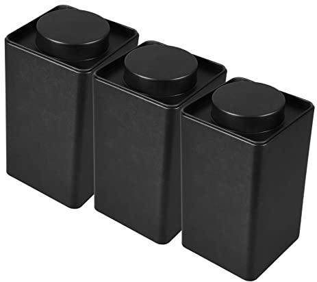 GRIRIW 3 Pièces Rangement De Thé Vrac Boîte Boîtes Métalliques Avec Couvercle Pots à Thé Pour Avec Couvercle
