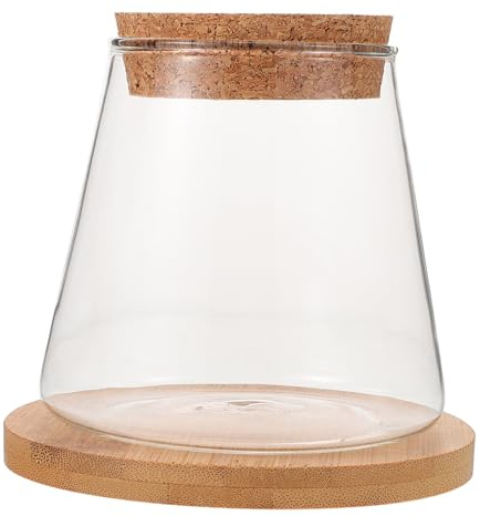 TOYANDONA Glaschüssel Deckel Transparente Runde Glasbehälter Für Hydrokultur-vase Tischdekoration Terrarium-glasbehälter Pflanzgefäß Für Mikrolandschaften