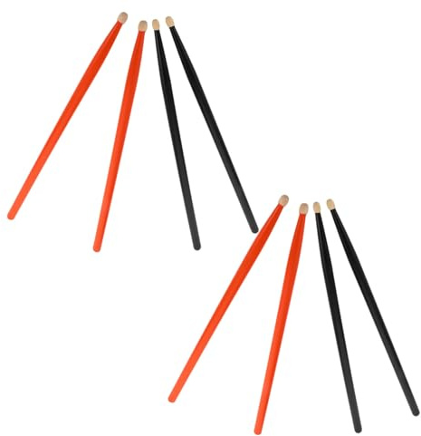 Yardwe 4 Paires Rourettes Pour La Performance Bâtons De Tambour En Bois Tambours Bâtons De Bois