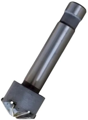 Broca de chaflán para metal Fresa de chaflán de aleación YG8 (1 pieza), fresa industrial de mango recto con avellanadores de carburo.(30mm*16mm*120 * 6)