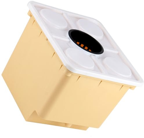 GARIOUANS Secchio per Piantare Idroponico Coperchio e Cestino, Scatola per Coltivazione Senza Suolo in Serra, Contenitore per Piante, Fiori e Ortaggi, Adatto a Balconi e Vivai, Materiale