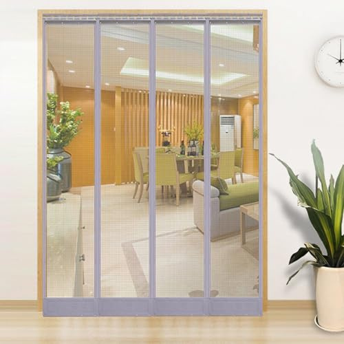 Magnetic Fly Screen Door Curtain for Commercial Store, Bug Mesh Net for Patio French Door, Keep Flies Out