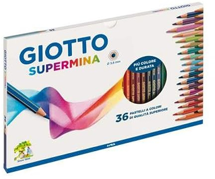 GIOTTO Supermina - Astuccio da 36 Matite a Pastello Colorate, 3.8mm