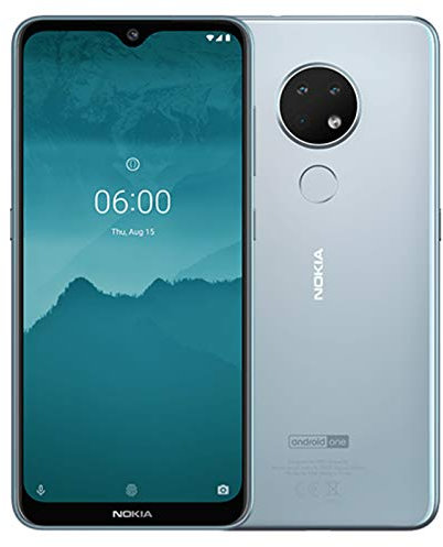 Nokia 6.2 - Smartphone débloqué 4G - (6,3 pouces - 64Go ROM - 4Go RAM - Double SIM - Android One Pie 9.0) Bleu Glacial