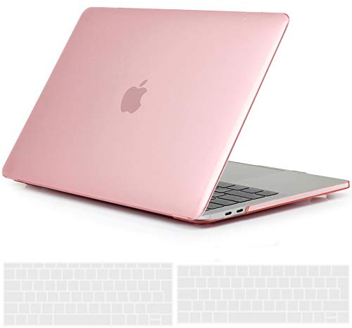 TECOOL Hülle für MacBook Pro 13 Zoll M2 M1 2016-2022, Fuchsia
